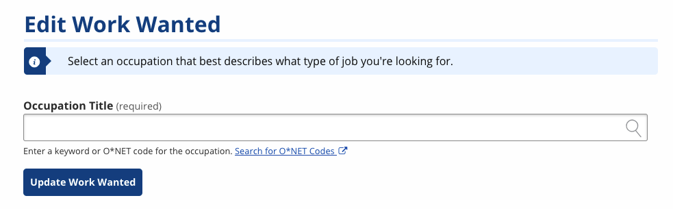 Work Wanted without occupation screenshot